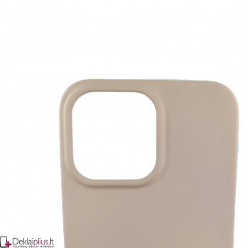 Kieto silikono 2 mm.storio dėklas - smėlio spalvos (Apple Iphone 14 Pro Max)